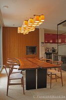 ceiling lights in maple wood